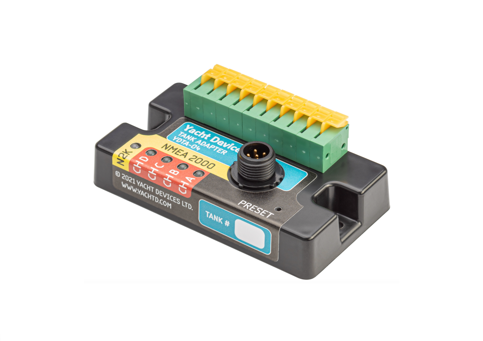 YDTA 04 allows you to connect up to 4 tank sensors.