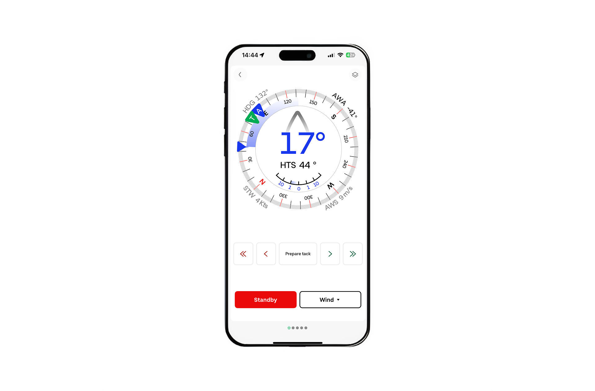 Orca's autopilot interface gives you plenty of space around the control buttons, making it easier to use in demanding conditions.