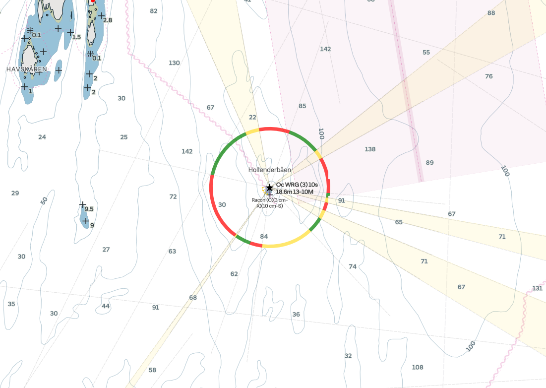 Lighthouses, such as the famous Holenderbåen in the Oslofjord, are now clearly labelled with their name.