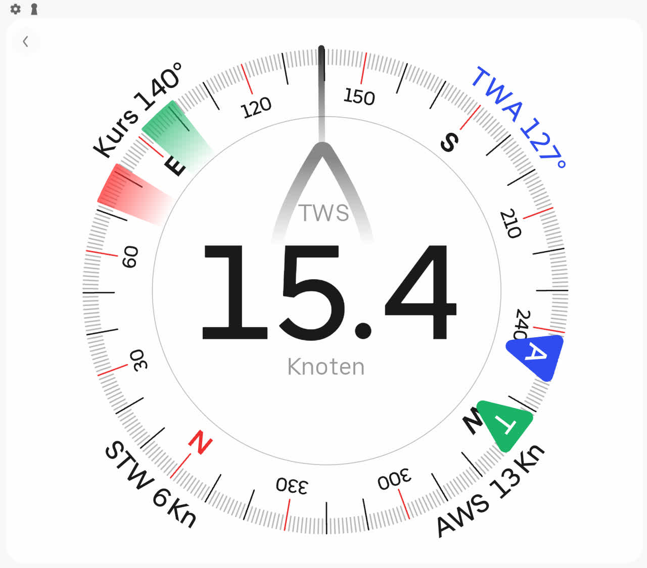 Wind data can be displayed via Orca Core. ©Orca/BLAUWASSER.DE