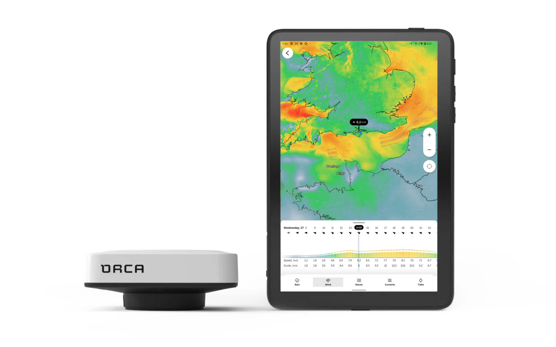 Orca is the only navigation system that truly understands weather.