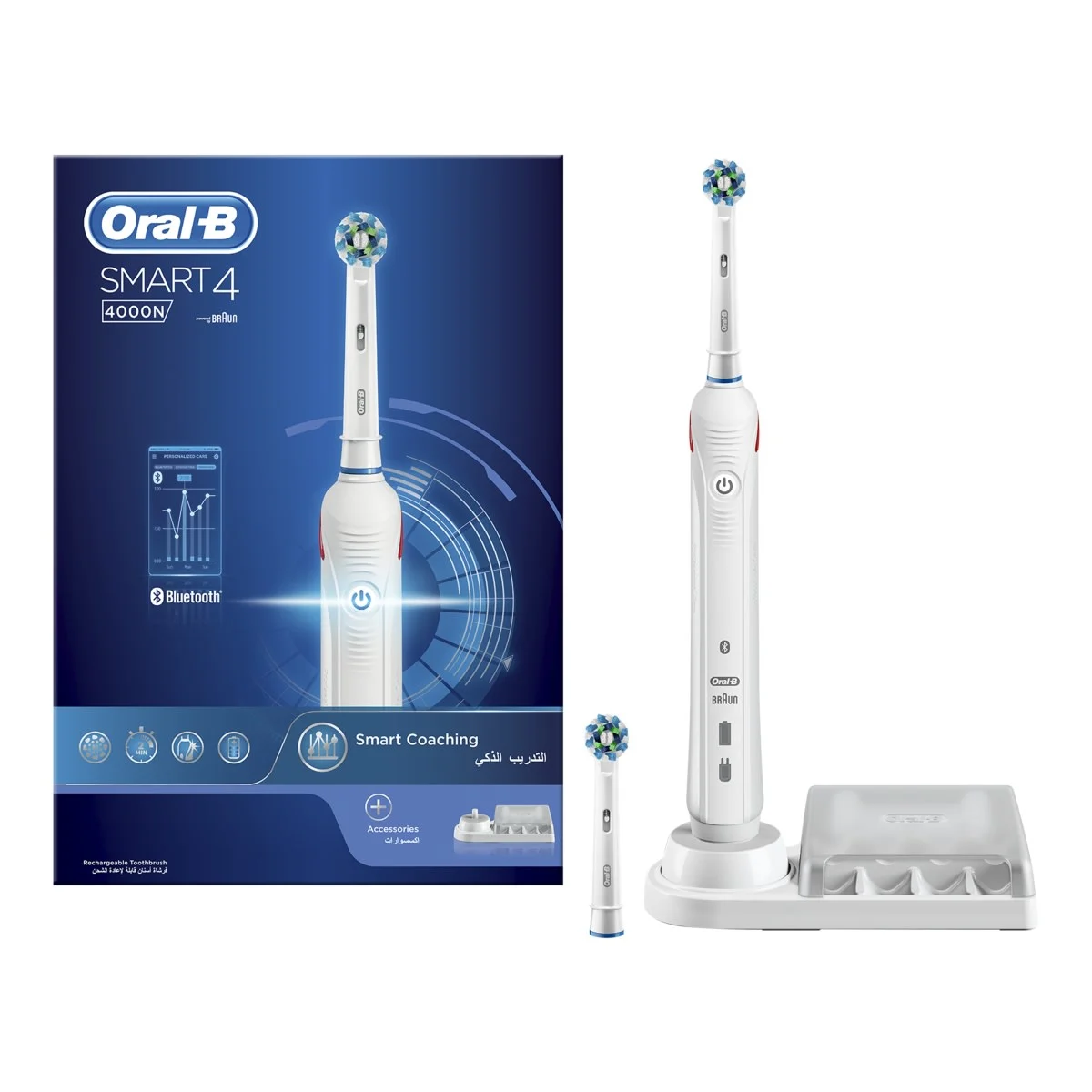 Oral-B Smart 4 4500N Black Electric Toothbrush Powered by Braun