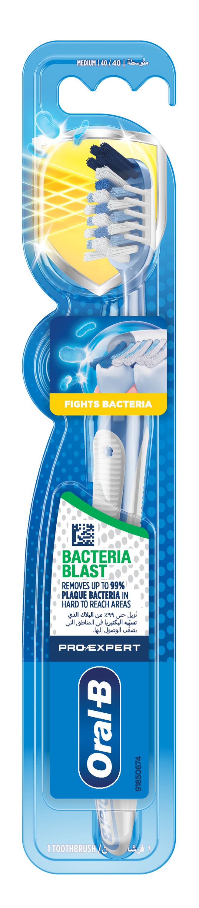 Oral-B Pro-Expert Bacteria Blast Medium Manual Toothbrush | Oral-B