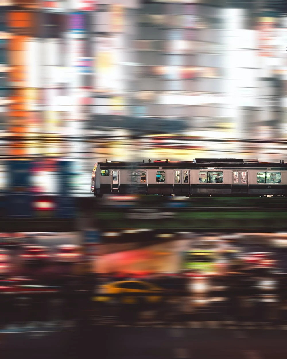 A speeding train