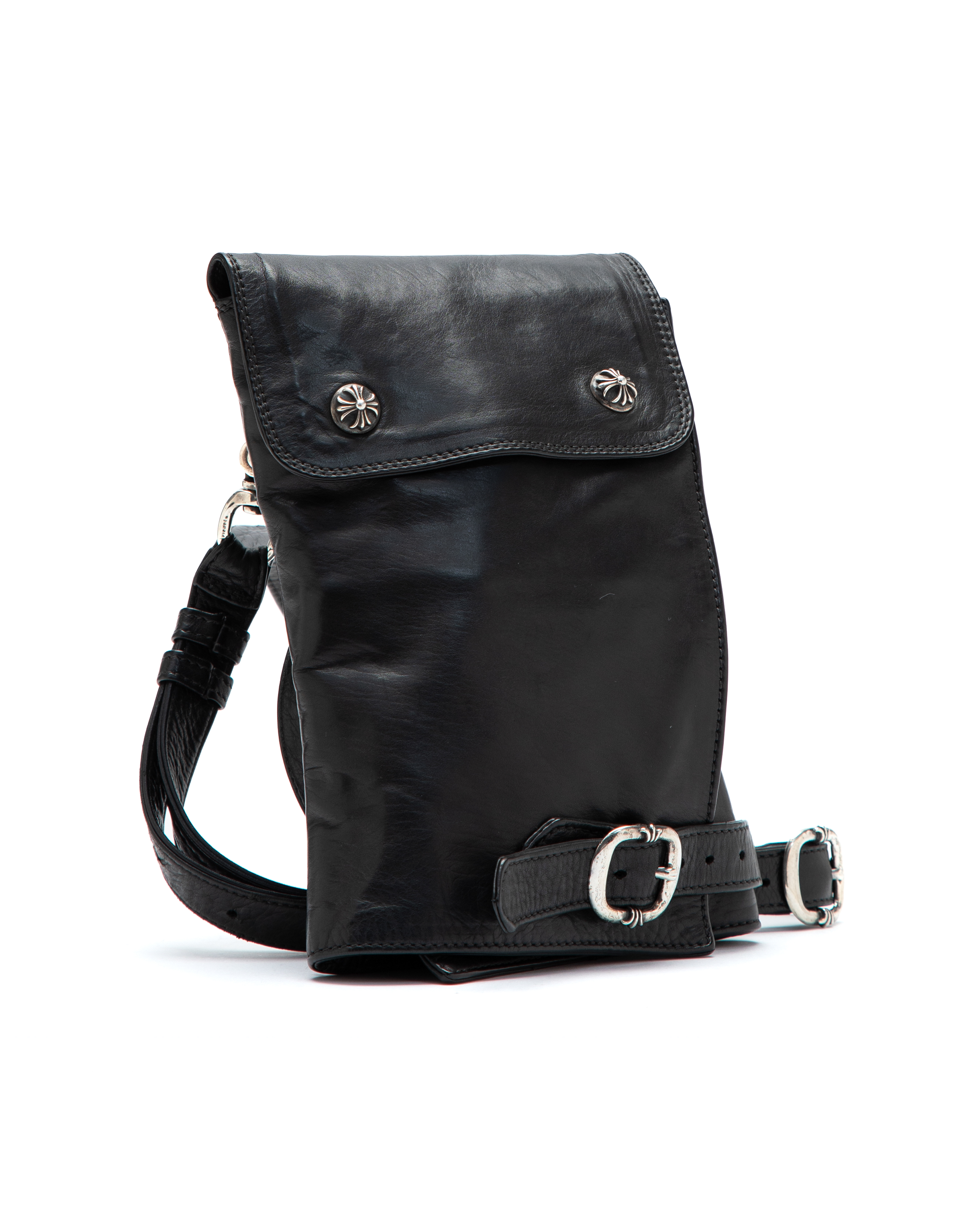 正規品 希少 CHROME HEARTS シザーケース ショルダーバッグ  クロムハーツ シャベルケース スコップ レザー ブラック