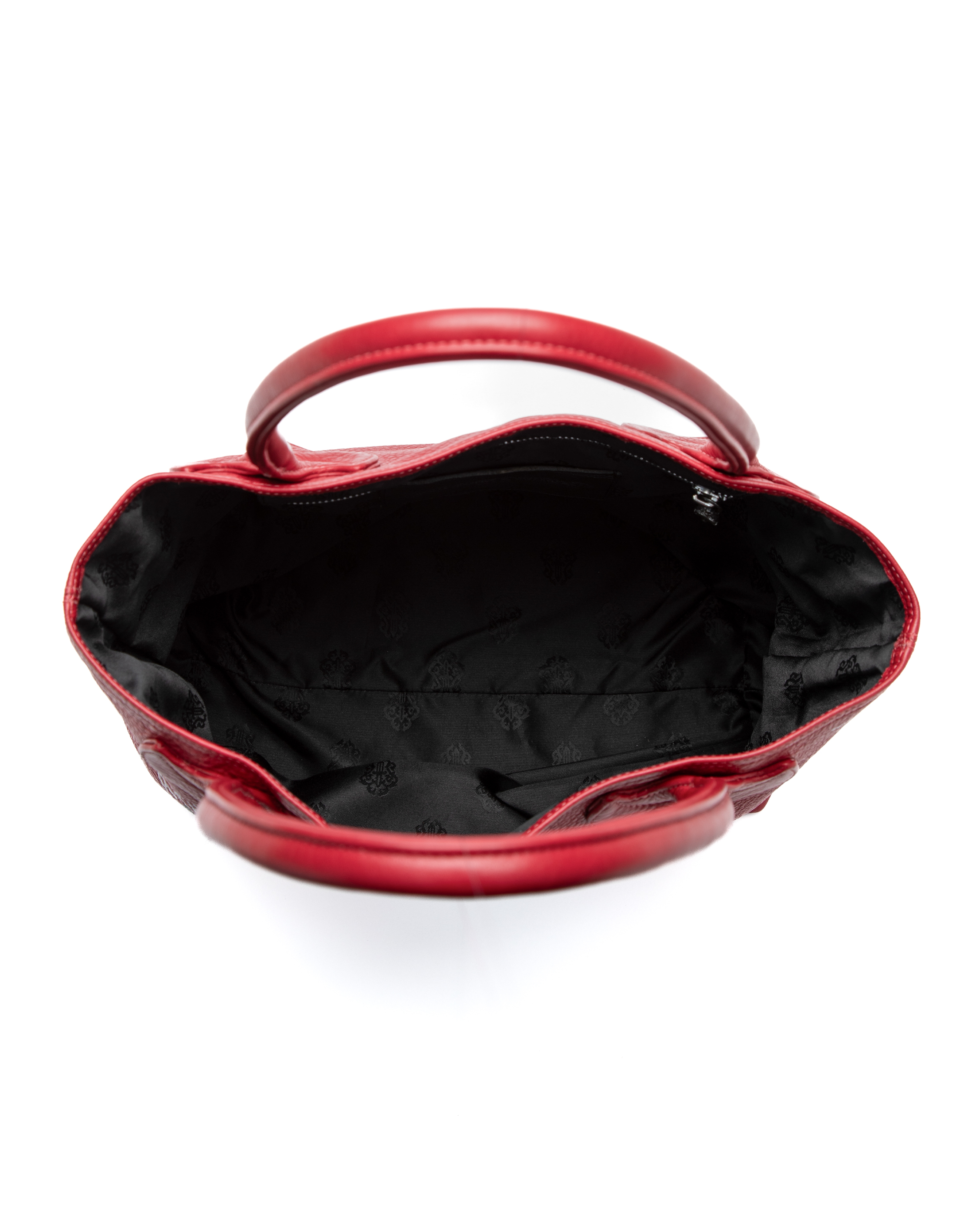 Matty Boy Large Cross Hand-Painted Red Leather Tote Bag | Chrome 
