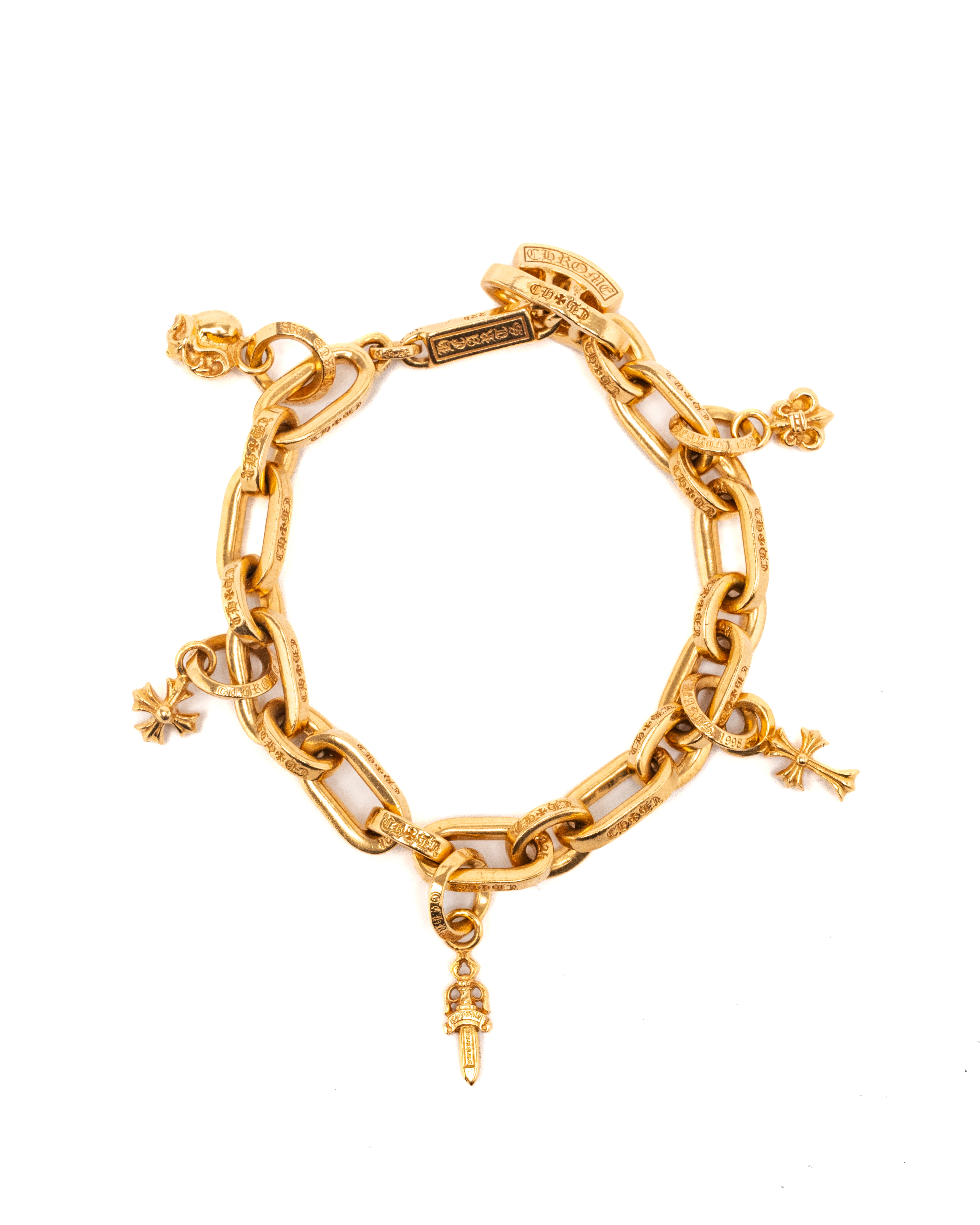 22k Yellow Gold Charm Bracelet | Chrome Hearts: Curated by
