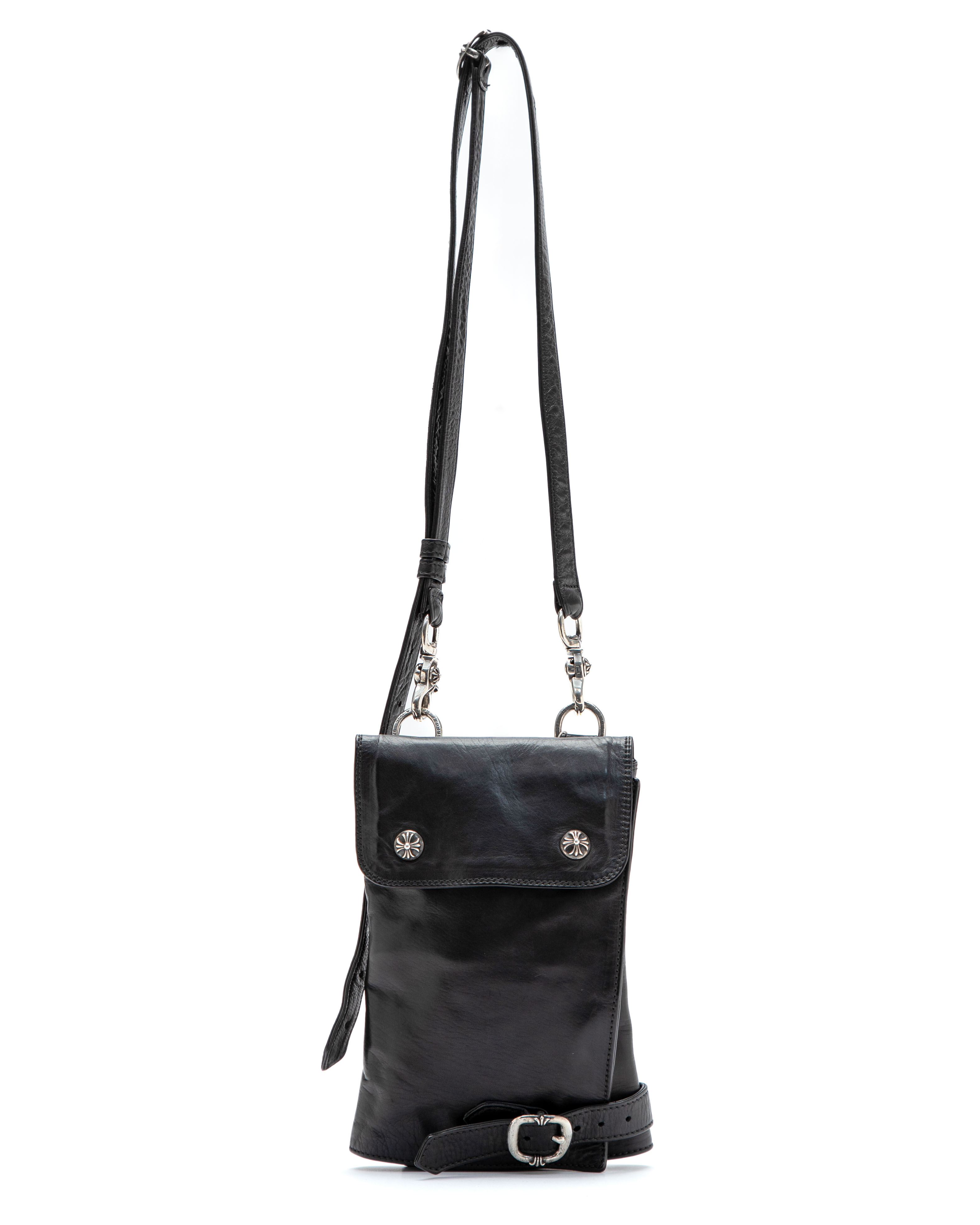Chrome Hearts ブラックレザーケース　ジャンク クロムハーツ ブラックレザー 化粧ケース ジュエリーボックス - SRM