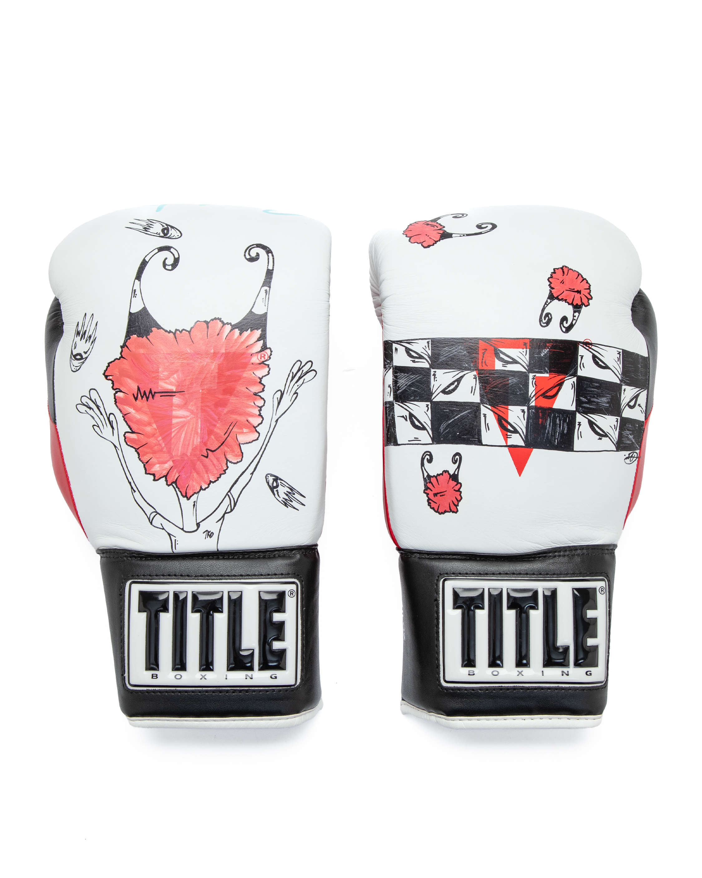 Matty Boy Hand-Painted 10 oz Title Boxing Gloves | Chrome