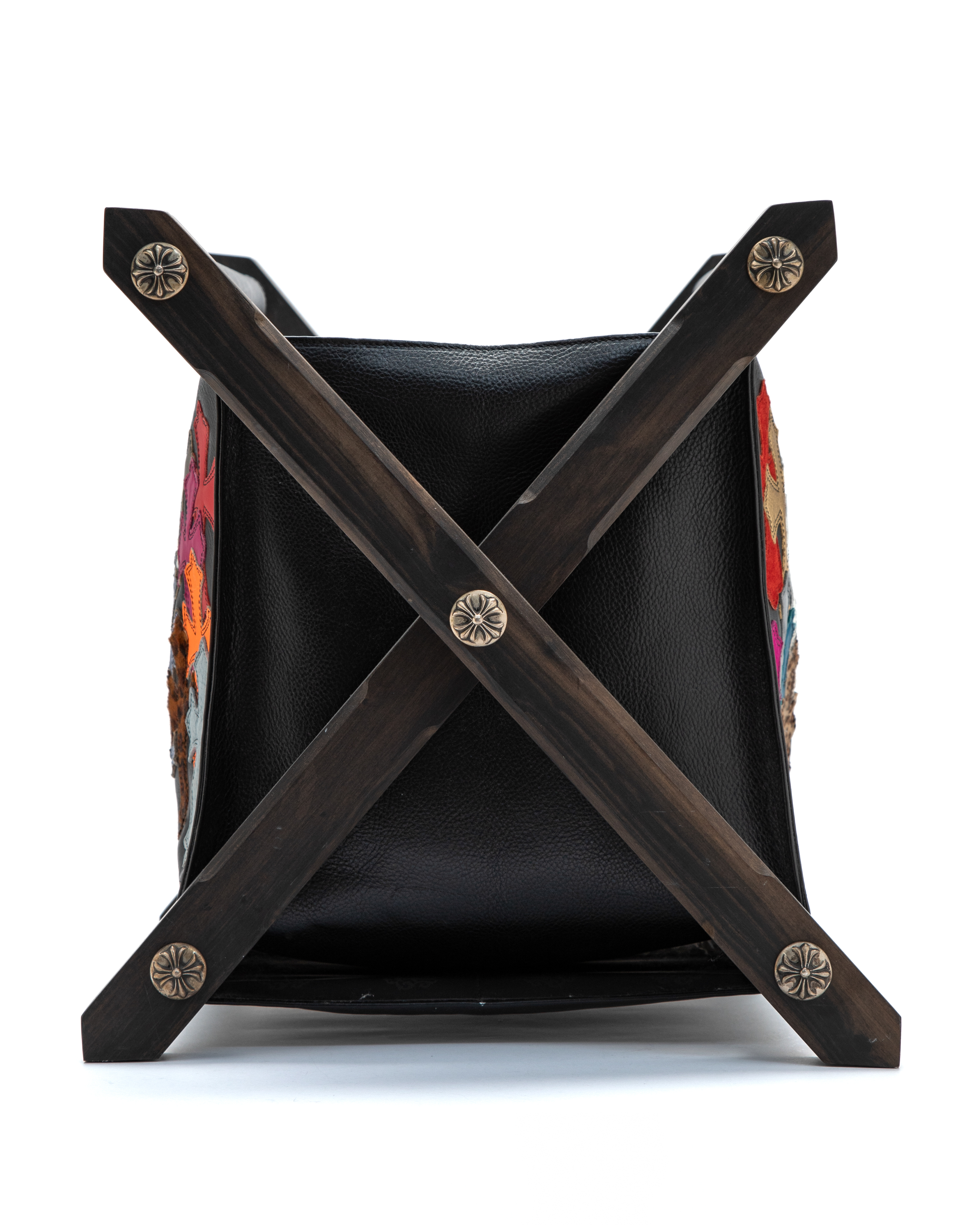 Multicolor Cemetery Cross Patch Ebony Wood & Leather Magazine