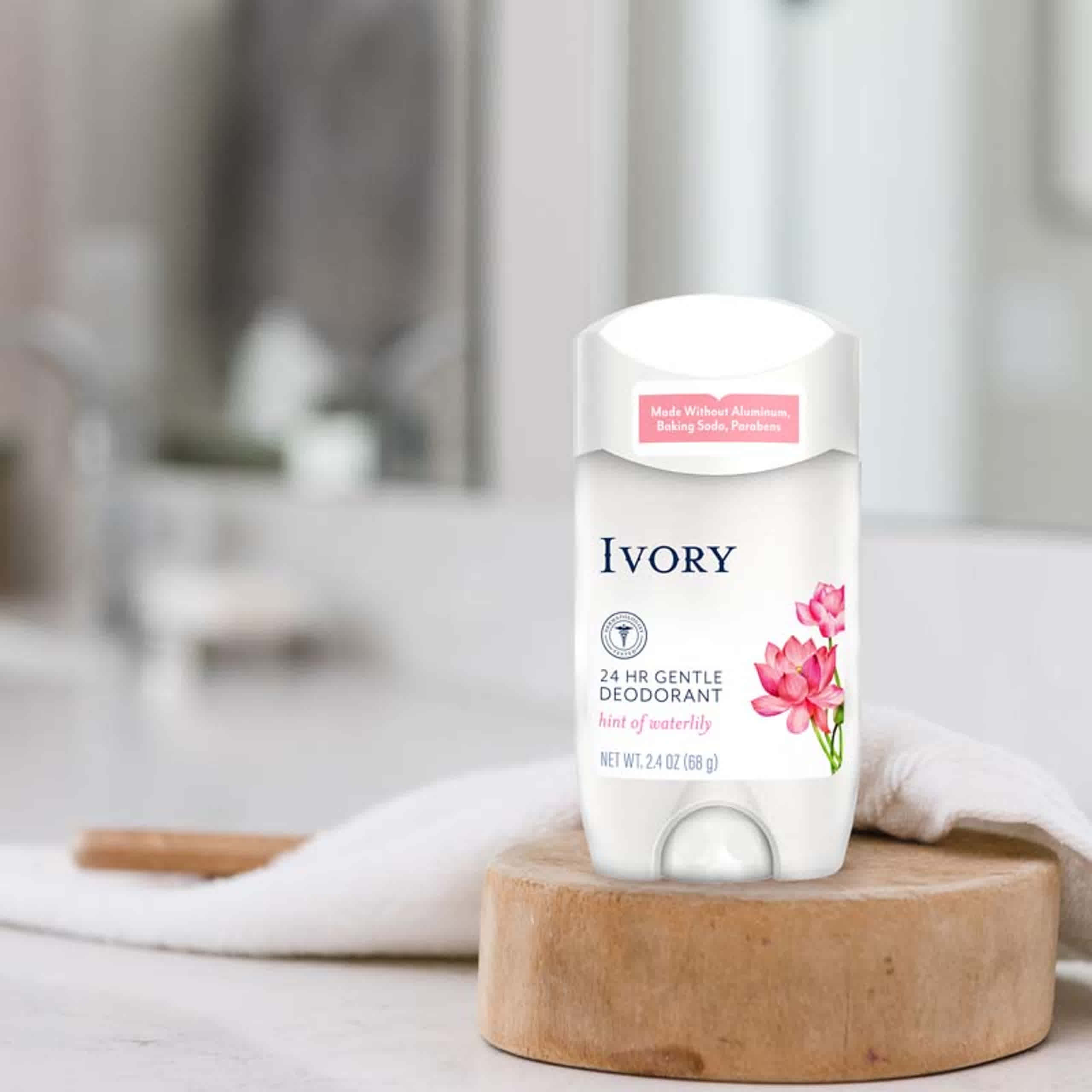 Ivory Gentle Deodorant, Hint of Waterlily Scent