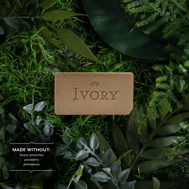 Ivory exfoliating bar is made without heavy perfumes, parabens or phthalates