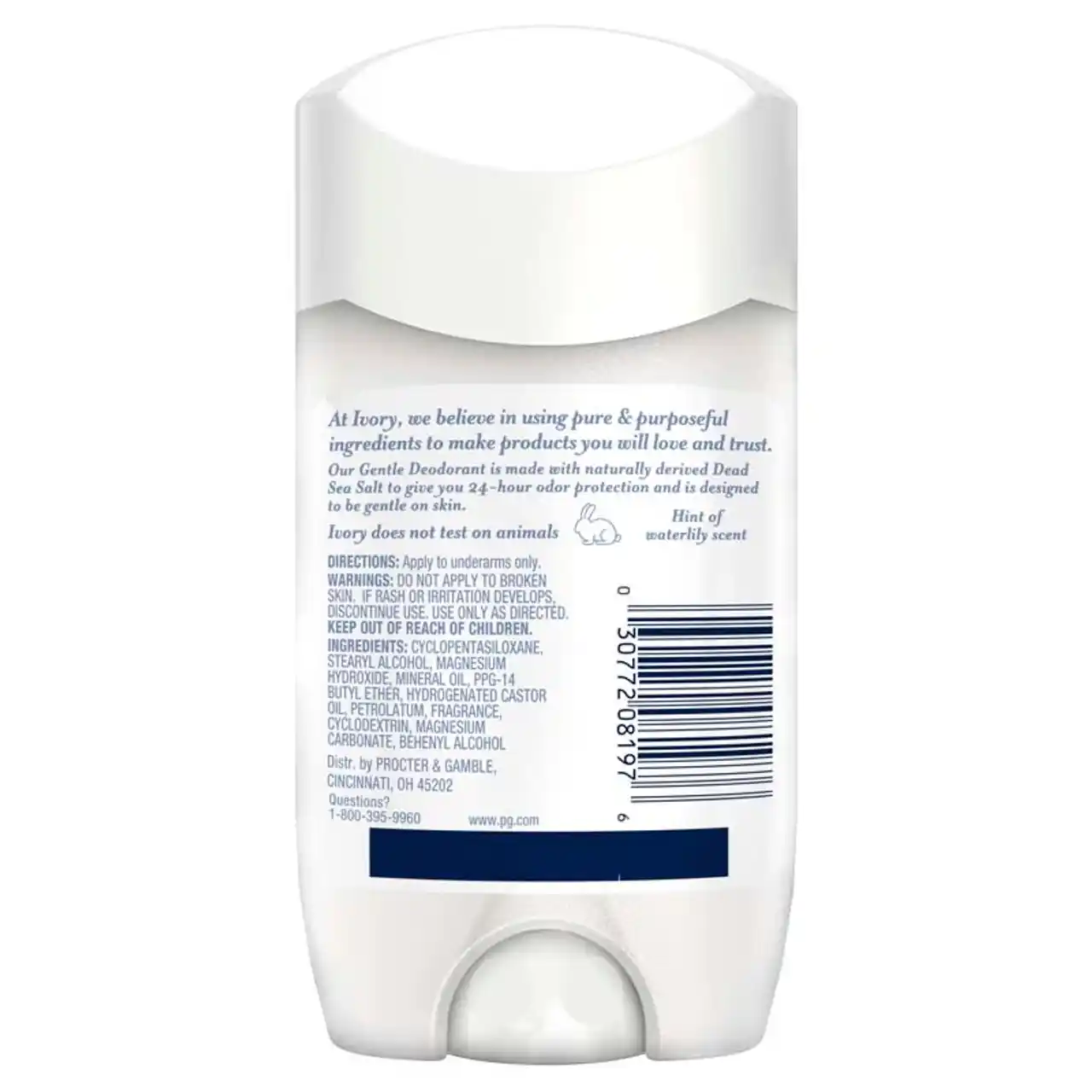 Ivory Gentle Deodorant, Hint of Waterlily Scent