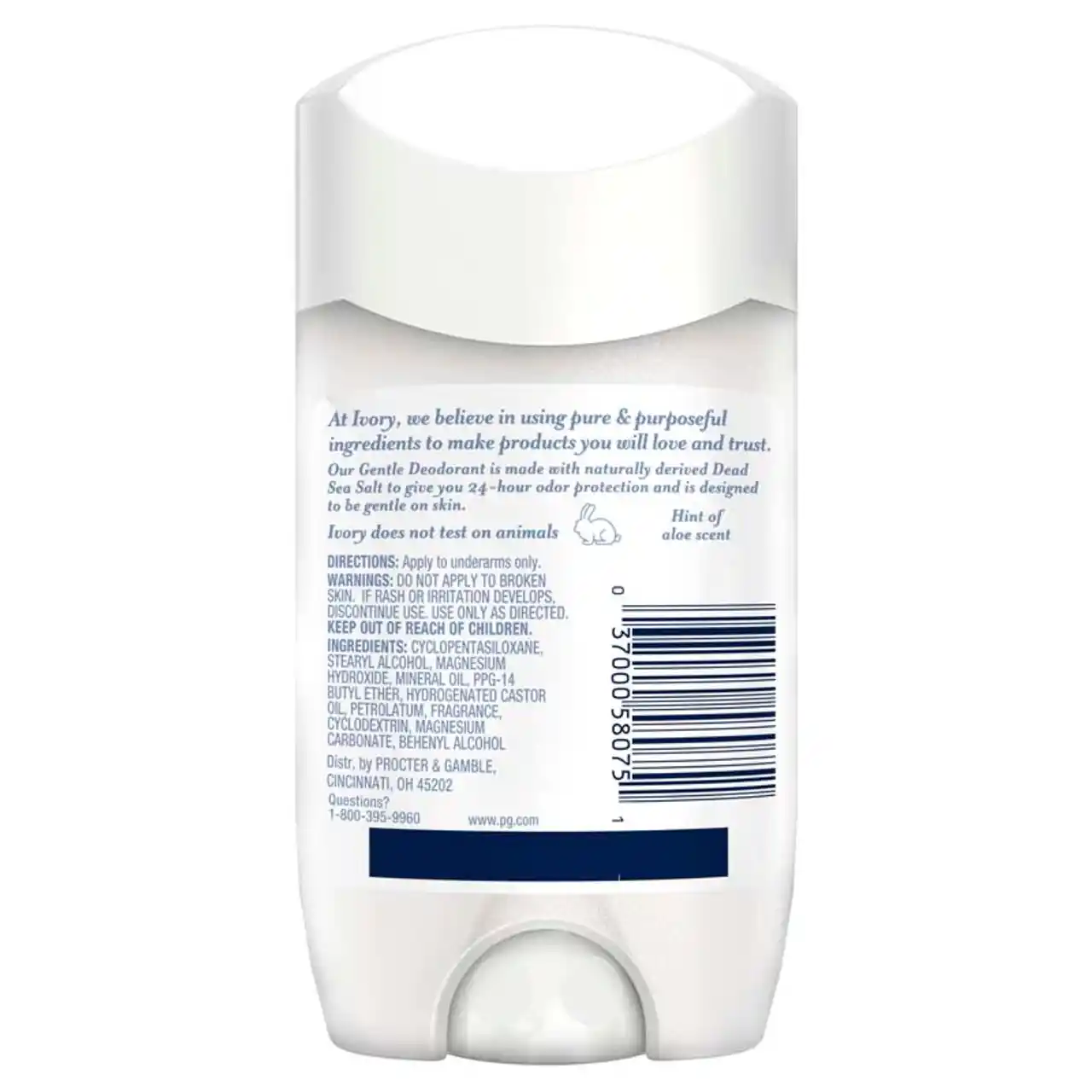 Ivory Gentle Deodorant, Hint of Aloe Scent