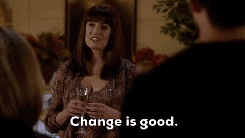 Woman saying that change is good