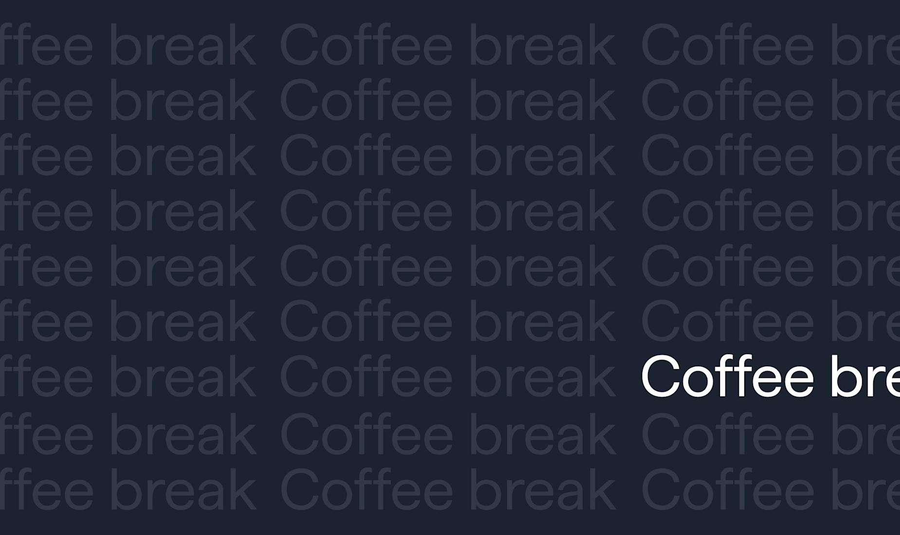 Coffee break with Stefan Wenge