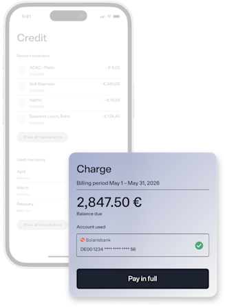 Visual element to represent charge payment. In the mockup, the user can see only one option, which is to pay bill in full.
