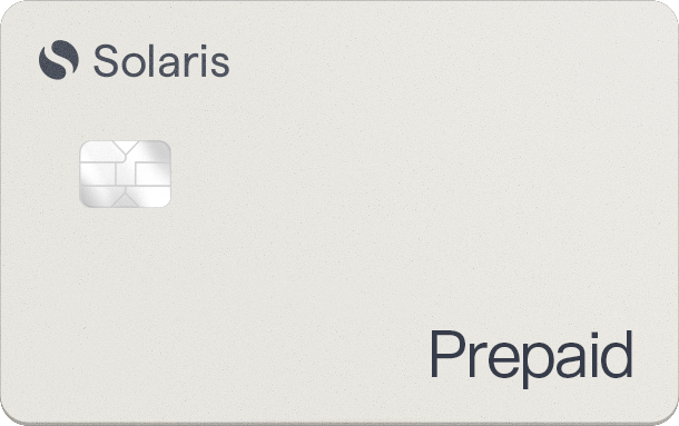 Mockup of Solaris Prepaid card