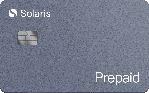 Mockup of Solaris Prepaid card