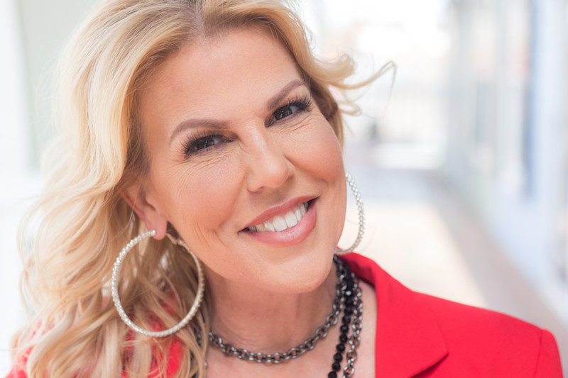 Janelle Portrait - Red Jacket Up Close