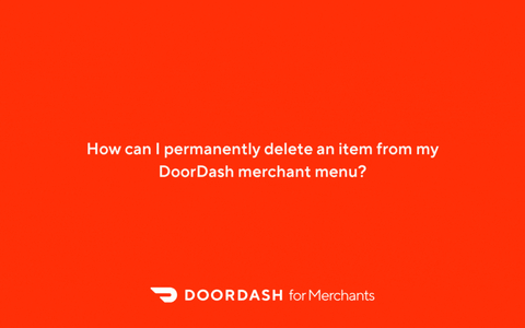 Permanently delete an item