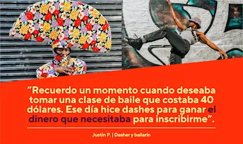 Dx Blog - I Dash So I Can Dance: Meet Professional Dancer and Choreographer Justin P. - Quote about dashing to make money for class