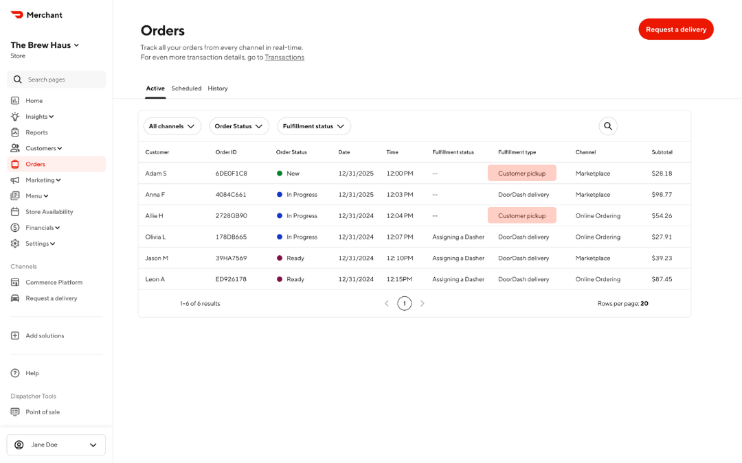 Mx - Portal - Pickup Time