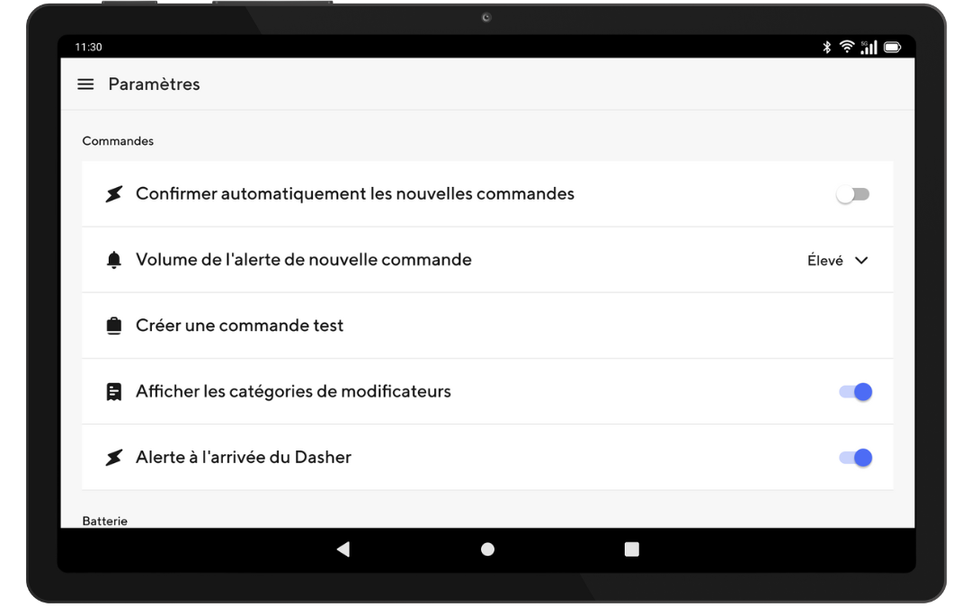ORS - Settings - FR-CA