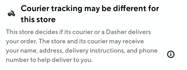 Self-Delivery courier tracking 