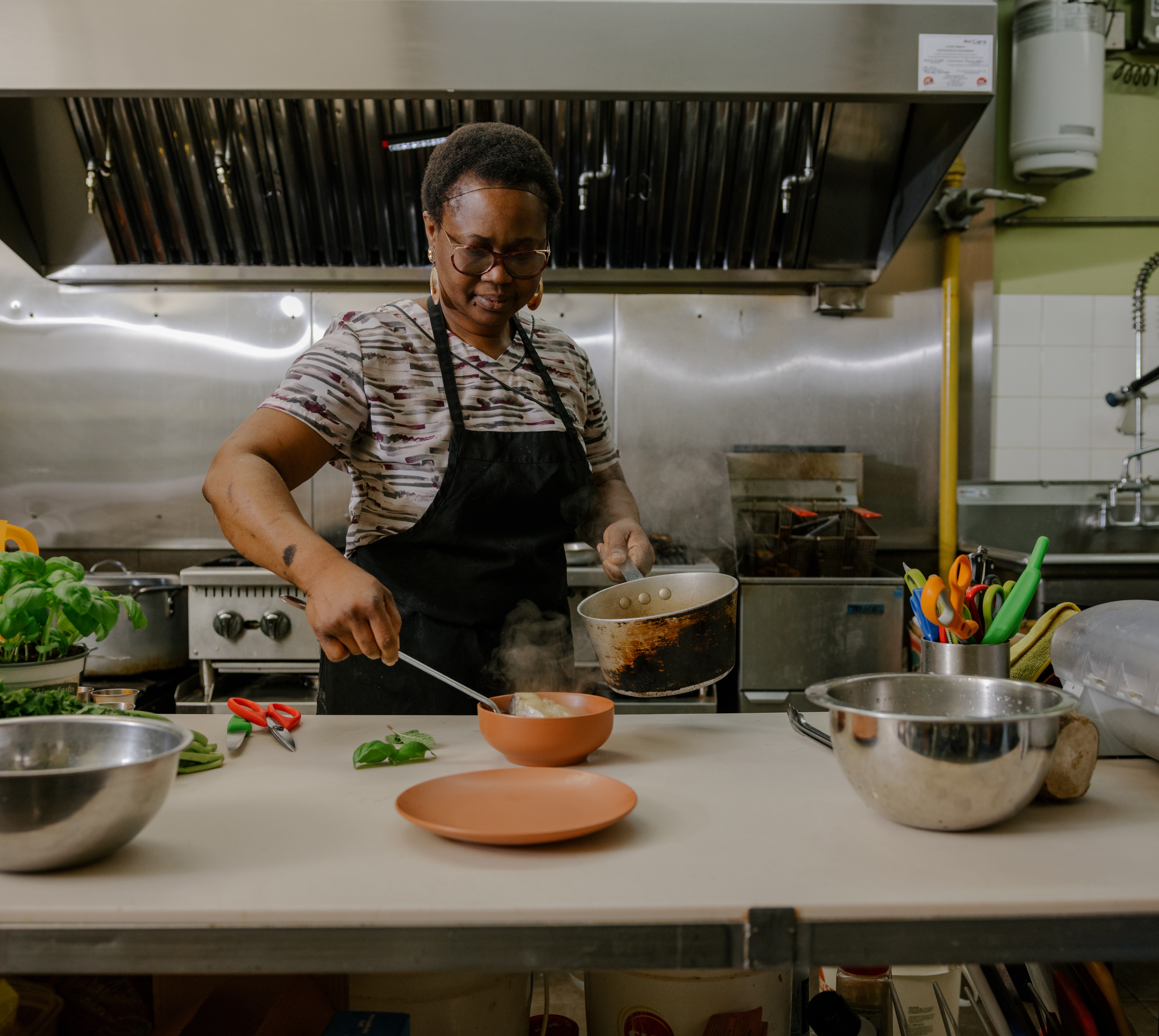 Chef cooking in Flavours kitchen