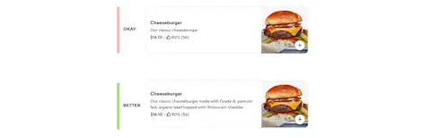 Mx - LC Menu Quality Description Comparison