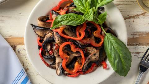 mushroom/red pepper