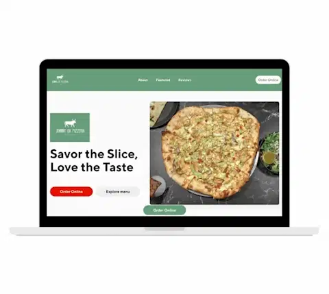 gif of pizza website