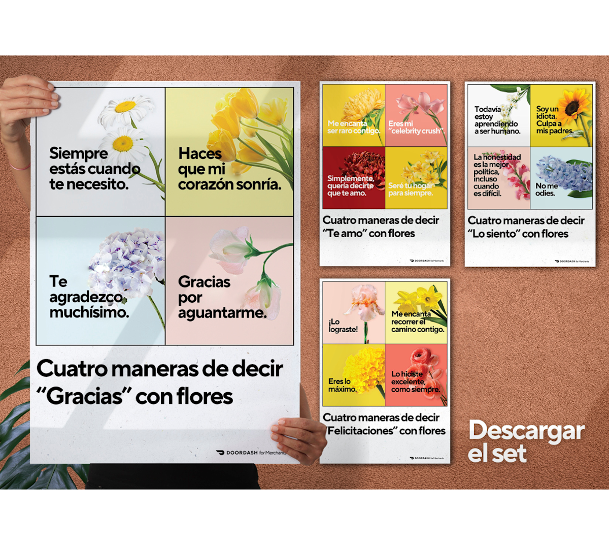 A Florist's Guide to Flower Card Messages and Meanings - 4 Ways to say thank you with flowers CTA poster