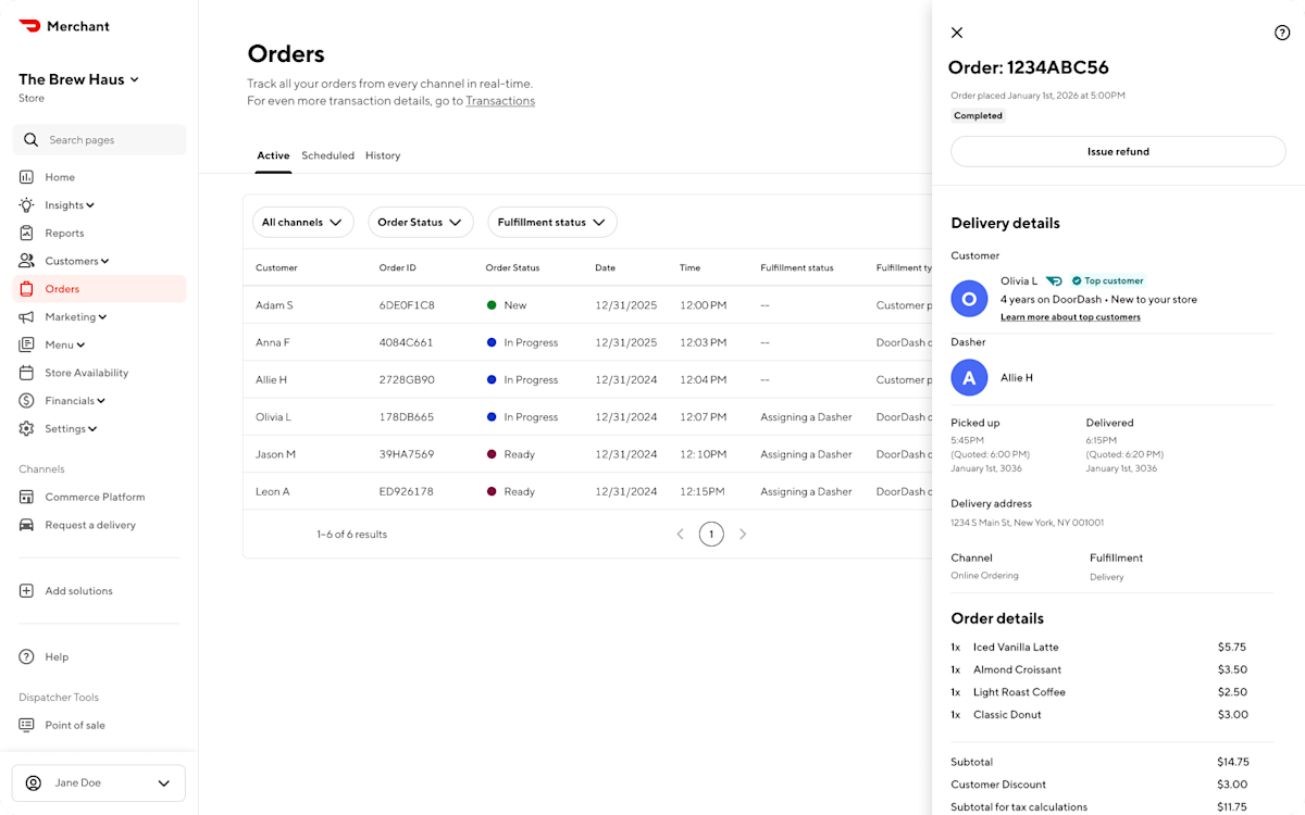 Mx - Portal - Order Info