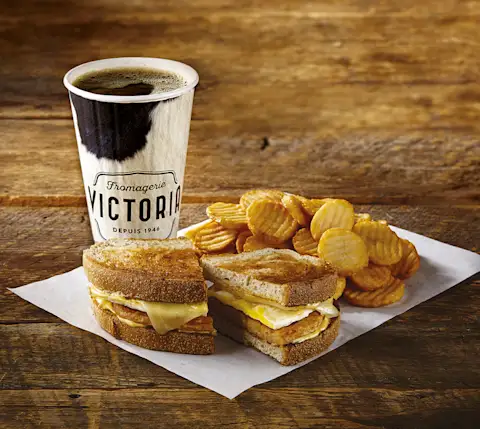 Fromagerie Victoria sandwich and coffee