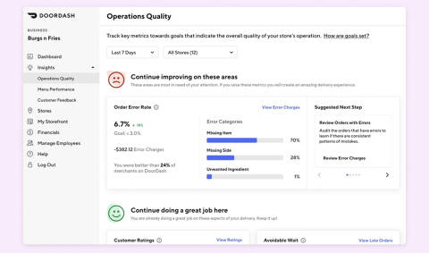 Mx metrics - operations quality product UI