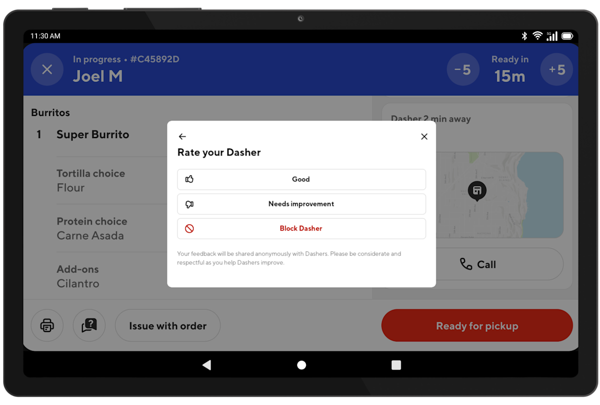Mx - Tablet - Rate Dasher