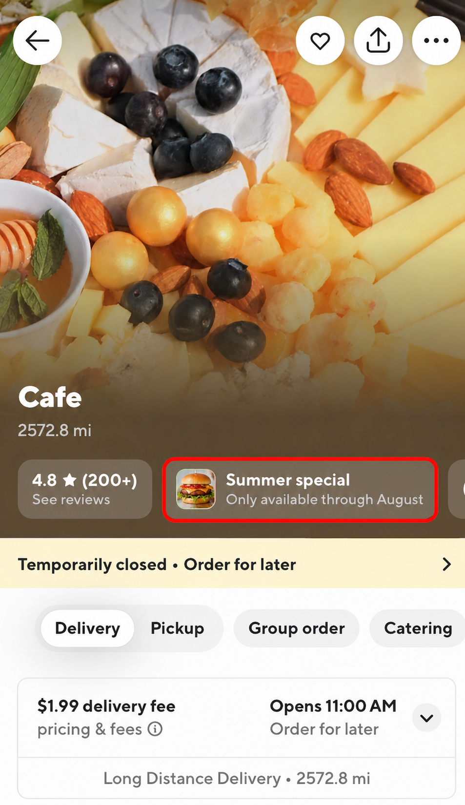 Collections in DoorDash Menu