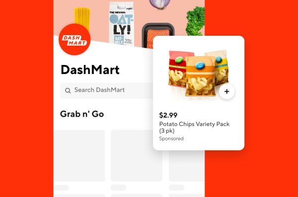 CPG ad on DoorDash showing potato chips