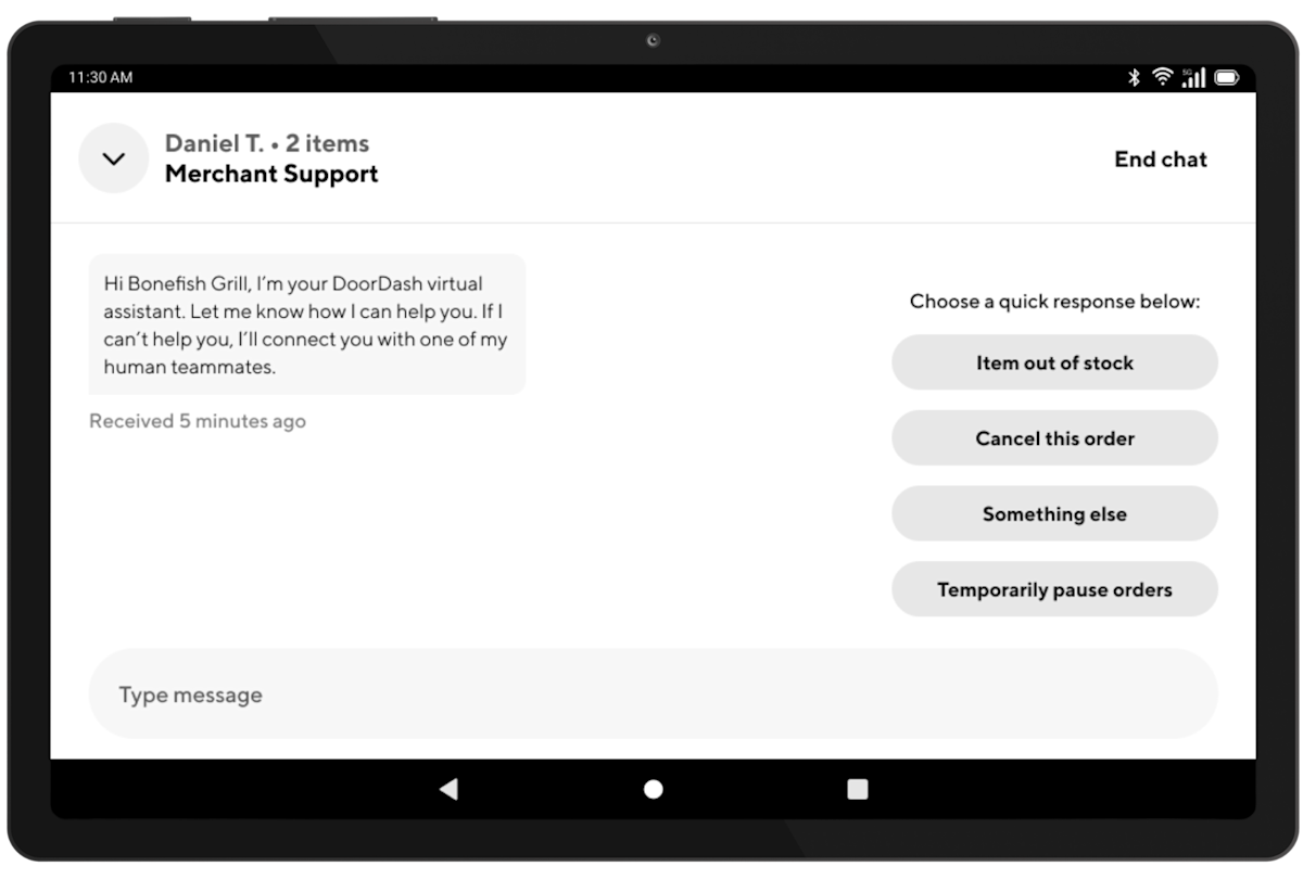 Mx - Tablet - Support Chat