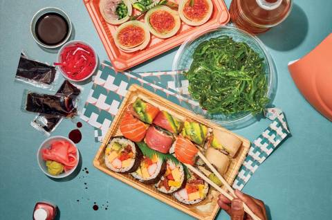 Mx Blog - Master Restaurant Food Photography with These Flat Lay Tips and Templates - Sushi