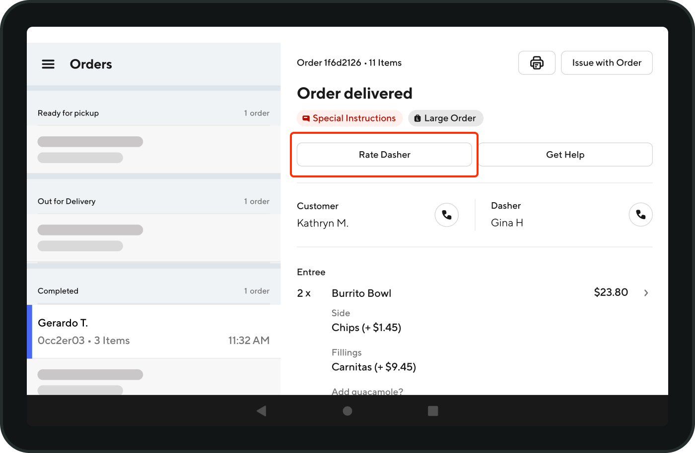 How to Adjust Existing Orders Using Your DoorDash Tablet