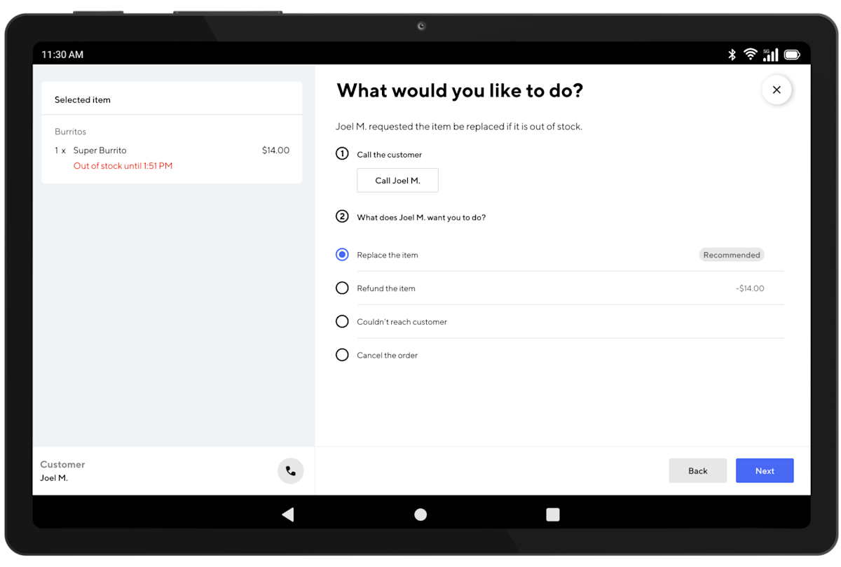 Mx - Tablet - Refund Item