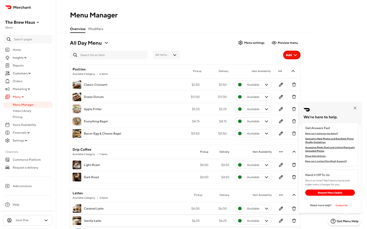Mx - Portal - Menu Manager - Help Widget
