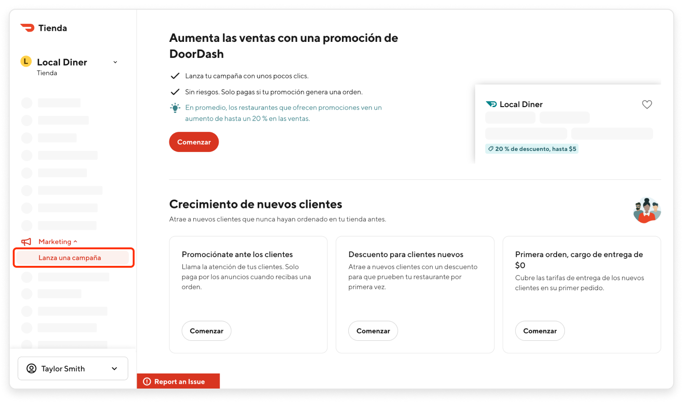 Seller portal: crear una promoción