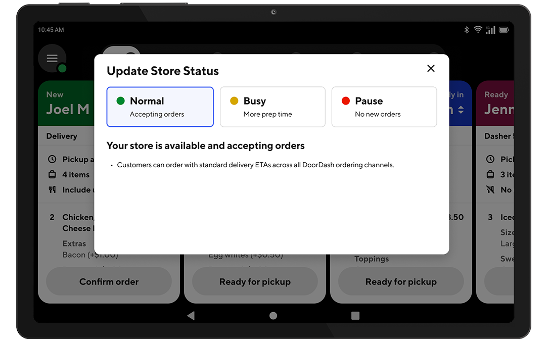 Mx - Tablet - Store Status