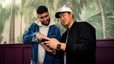 Two friends on social media