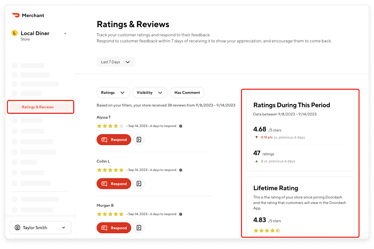 Customer Trends - Merchant Portal 