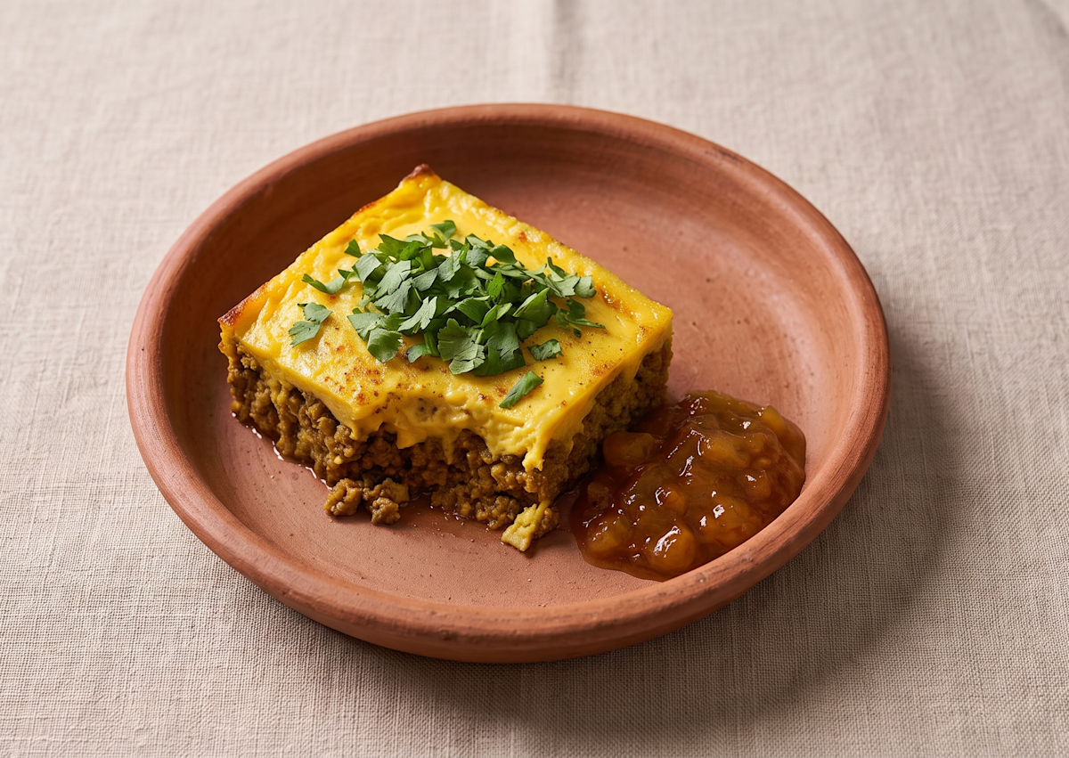 A plate of Bobotie